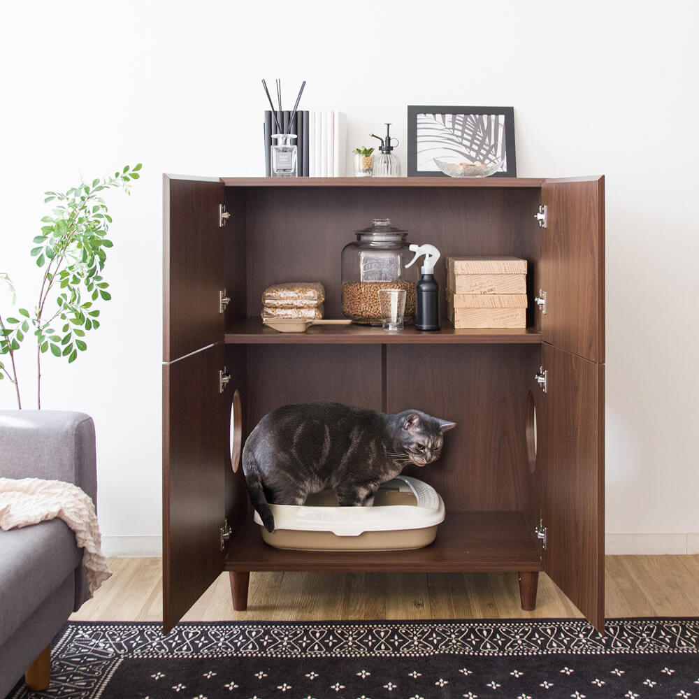 猫トイレクローゼット 二段