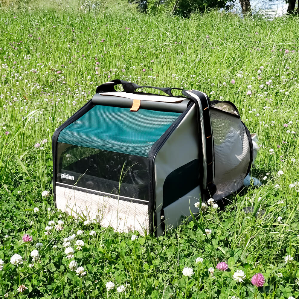 ペット用折り畳み式ハウス型トラベルリュック 2WAYタイプ