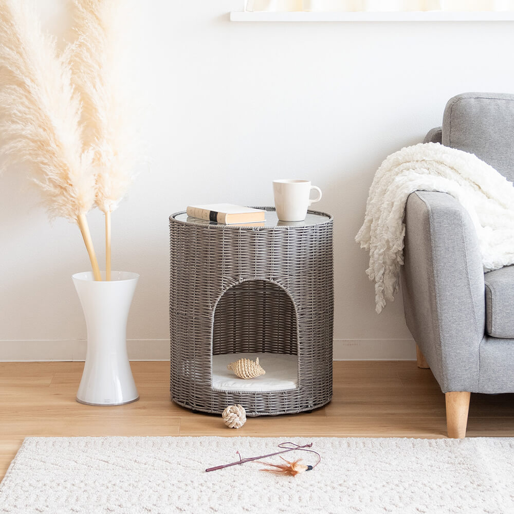 猫ちぐらサイドテーブル