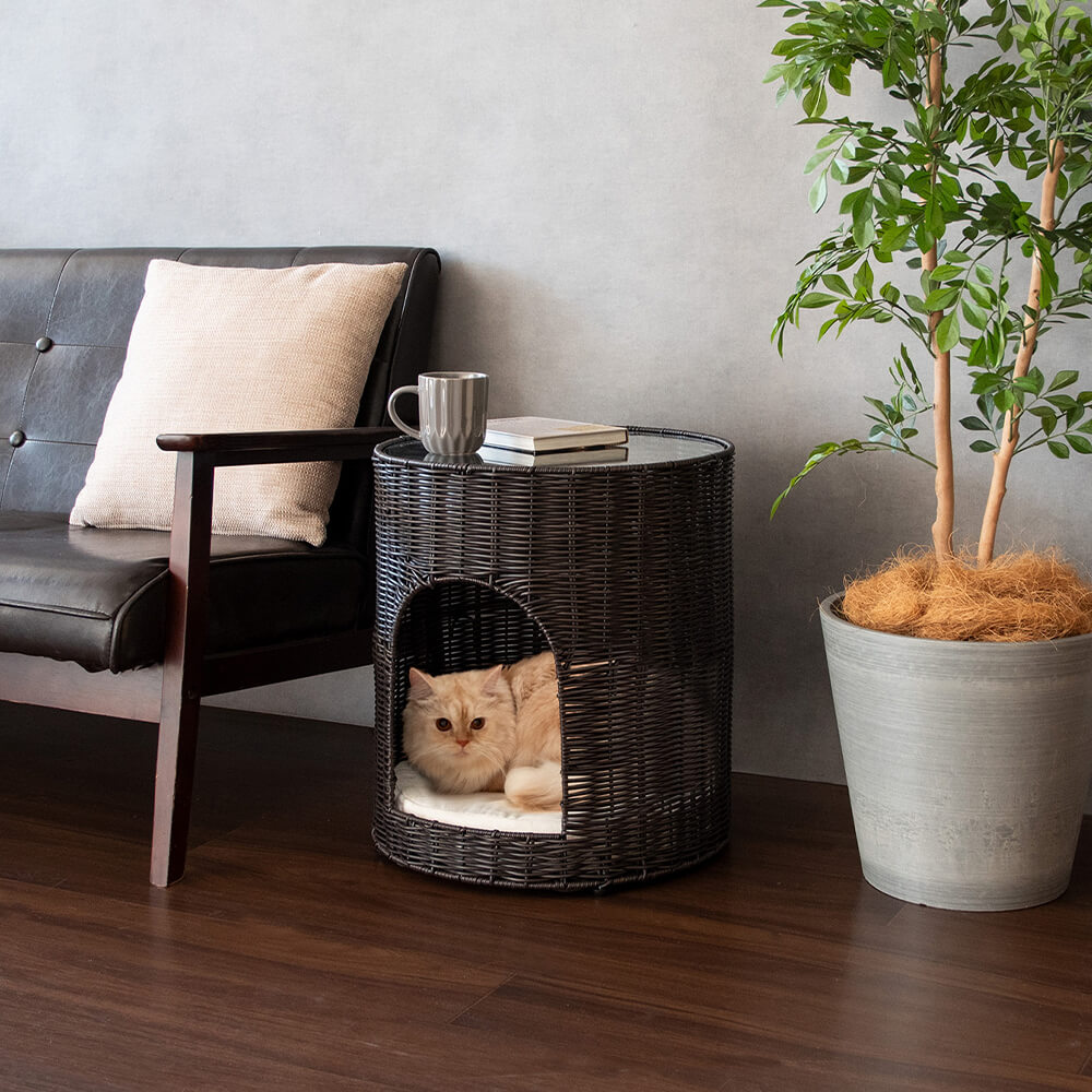 猫ちぐらサイドテーブル