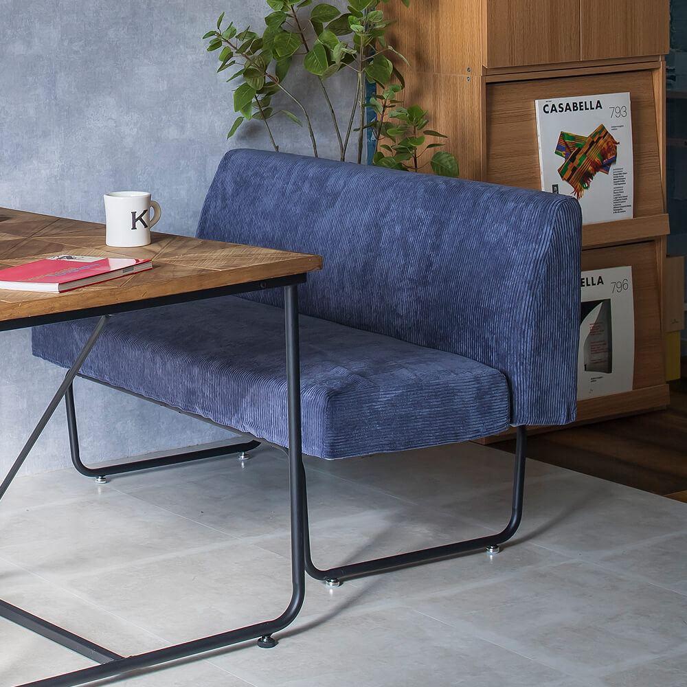 2人掛けソファ ブルーカラー