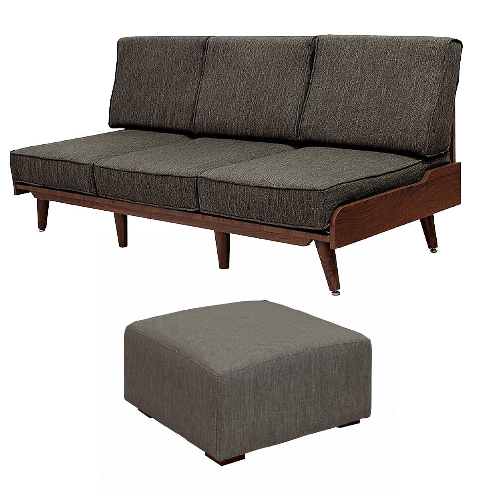 ソファ＆オットマン収納テーブルセット