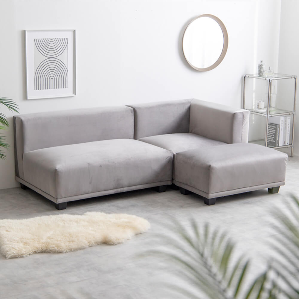 2人掛けカウチソファ 3点セット