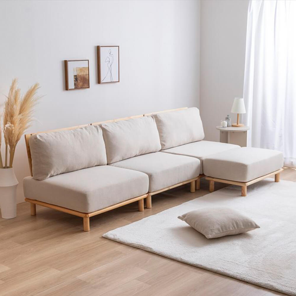 3人掛けソファ ＋ オットマンセット