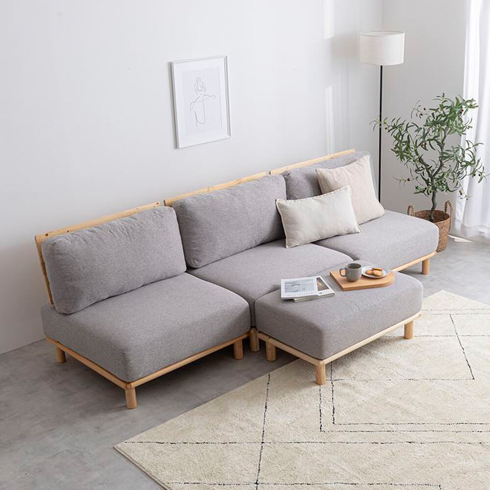 3人掛けソファ ＋ オットマンセット