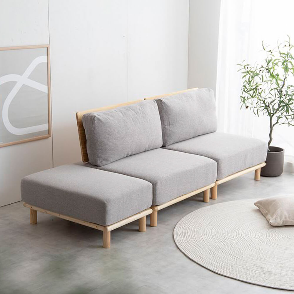 2人掛けソファ ＋ オットマンセット