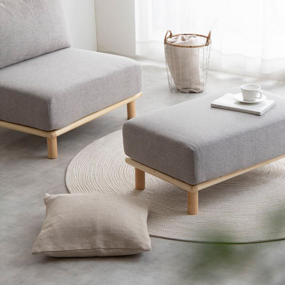 1人掛けソファ ＋ オットマンセット