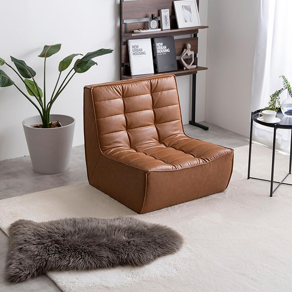 PVCレザー1人掛けソファ