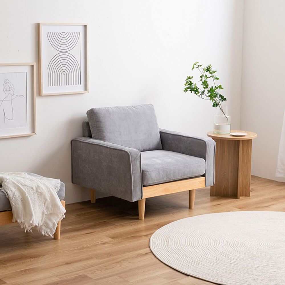 1人掛けコーデュロイソファ