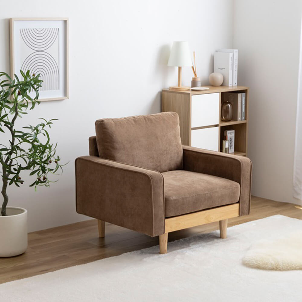 1人掛けコーデュロイソファ