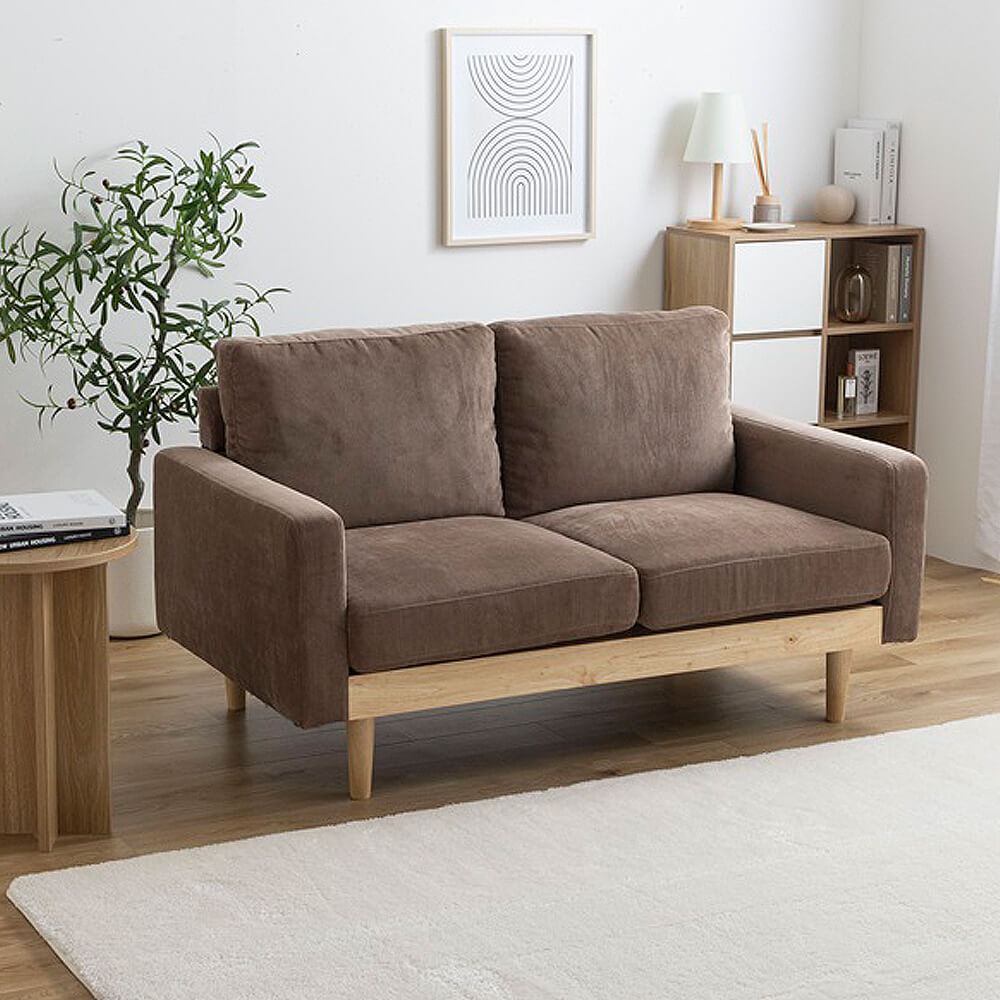 2人掛けコーデュロイソファ