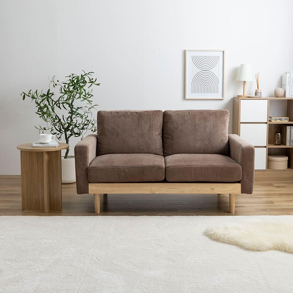 2人掛けコーデュロイソファ