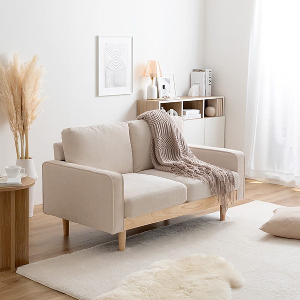 2人掛けコーデュロイソファ