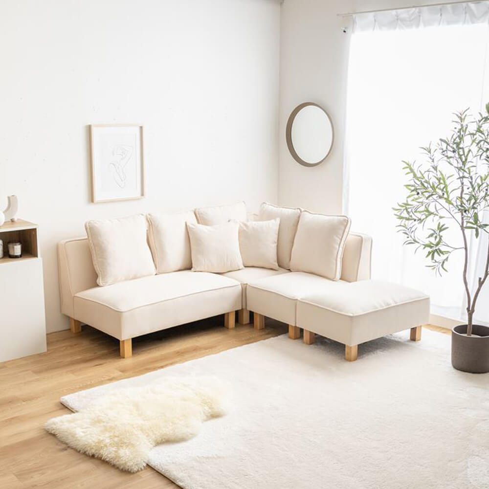 カウチソファ 4点セット