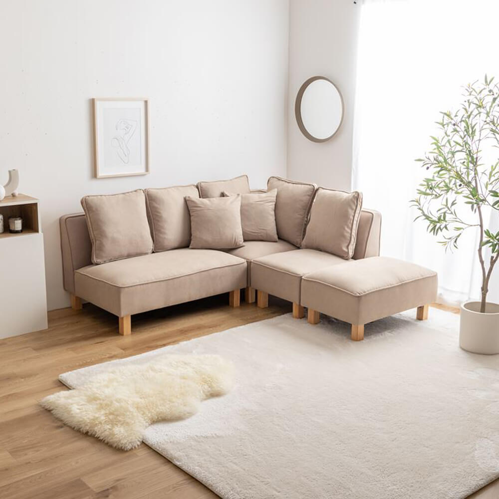 カウチソファ 4点セット