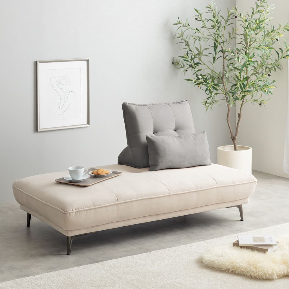 アイランドソファ+自立式背もたれクッション2点セット