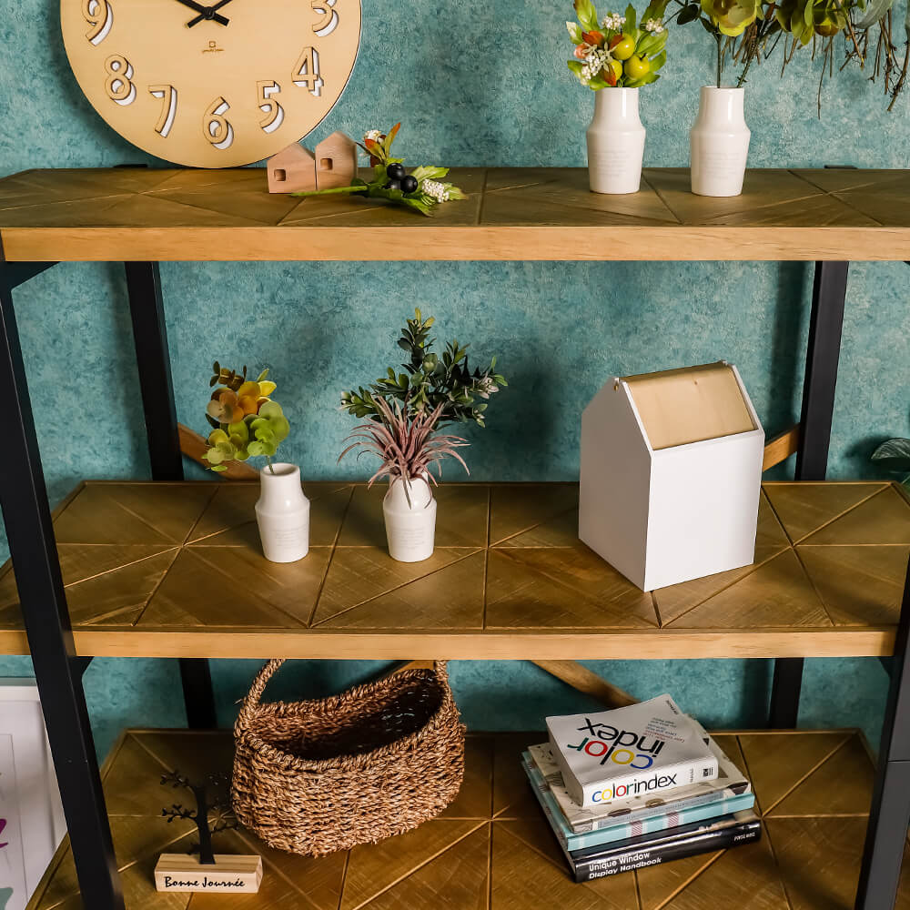 Kaleido（カレイド）  古材風4段ラック 幅90cmタイプ