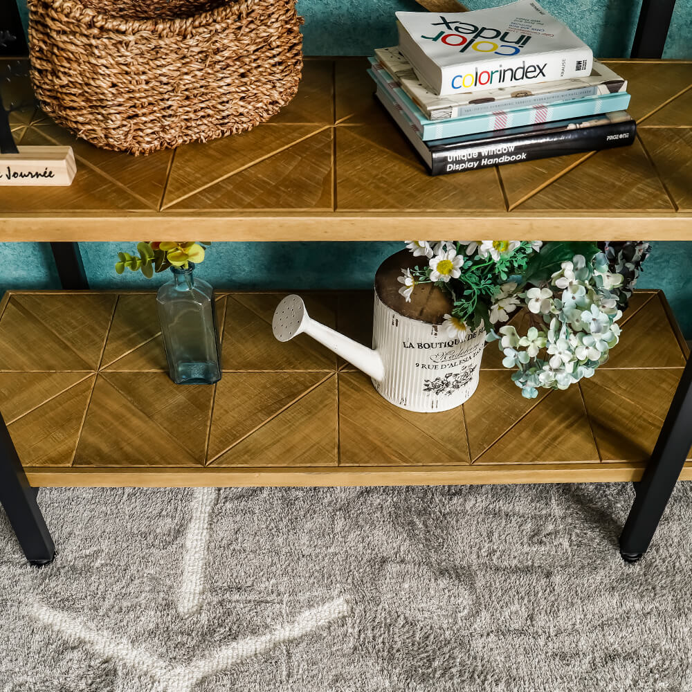 Kaleido（カレイド）  古材風4段ラック 幅90cmタイプ