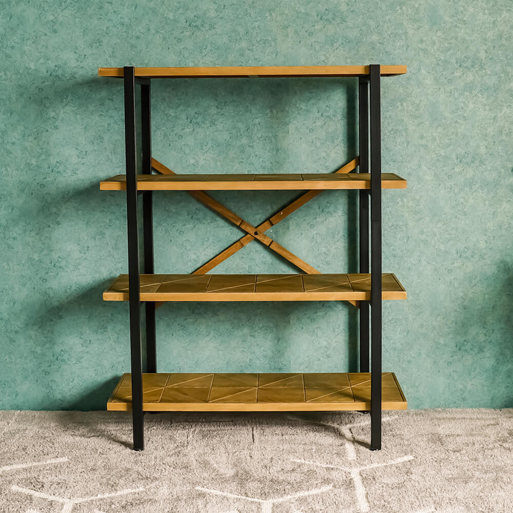 Kaleido（カレイド）  古材風4段ラック 幅90cmタイプ