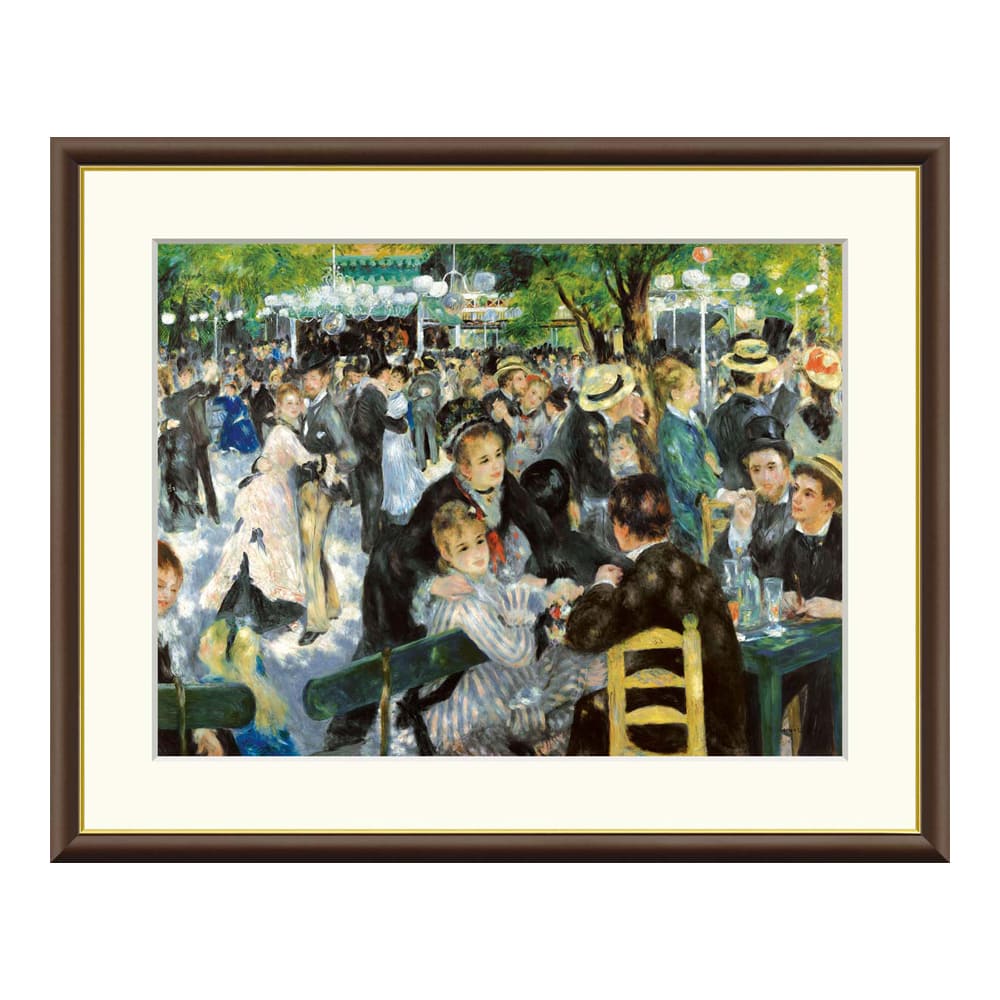 ルノワール・La Moulin ,.希少な額装用画集より、版上サイン、新品額付 Amazon.co.jp: 『ムーラン・ド・ラ・ギャレットの舞踏会