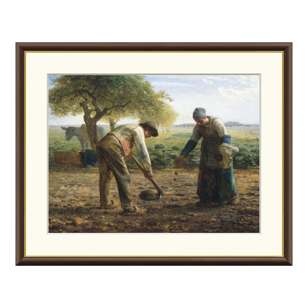管46☆絵画☆ジャン=フラソワ・ミレー☆馬鈴薯を植える人達☆複製画 Jean-Francois Millet（ジャン＝フランソワ・ミレー） 馬鈴薯